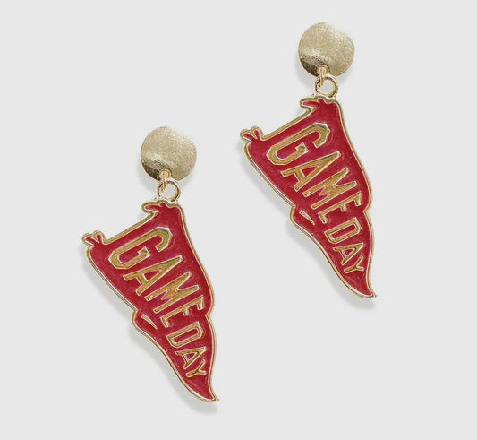 Red & Gold Gameday earrings