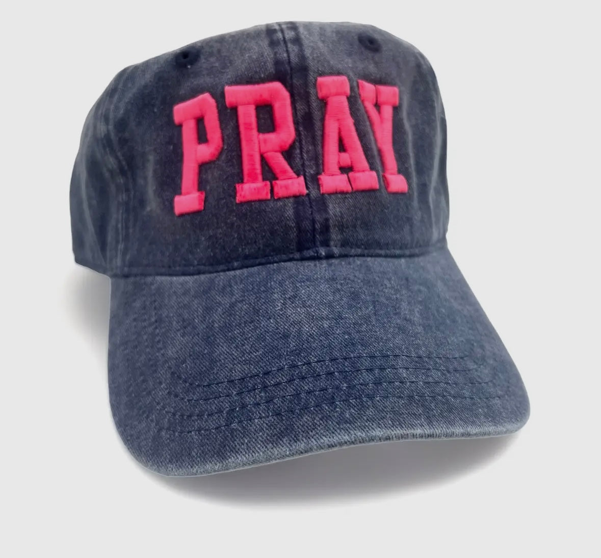 PRAY embroidered denim hat!