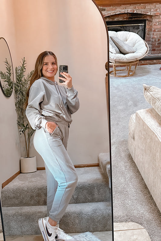 Charity creamy gray sweatpants