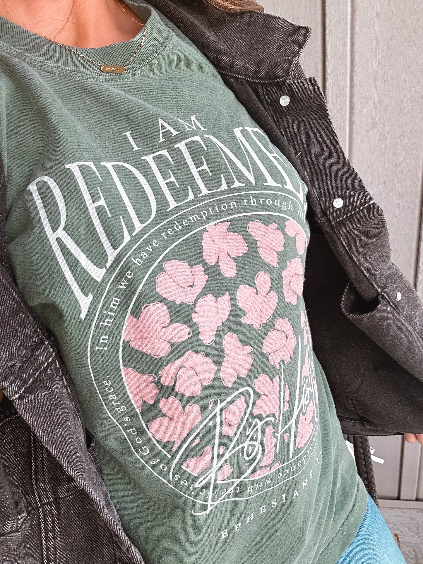 I am Redeemed scripture tee