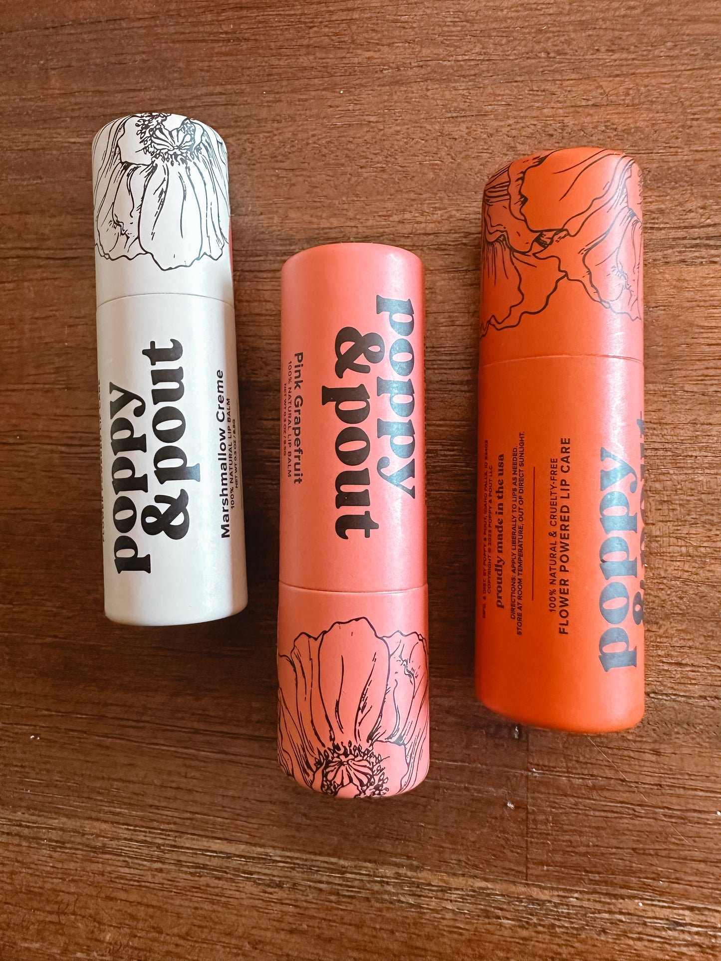 Poppy & Pout lip balm