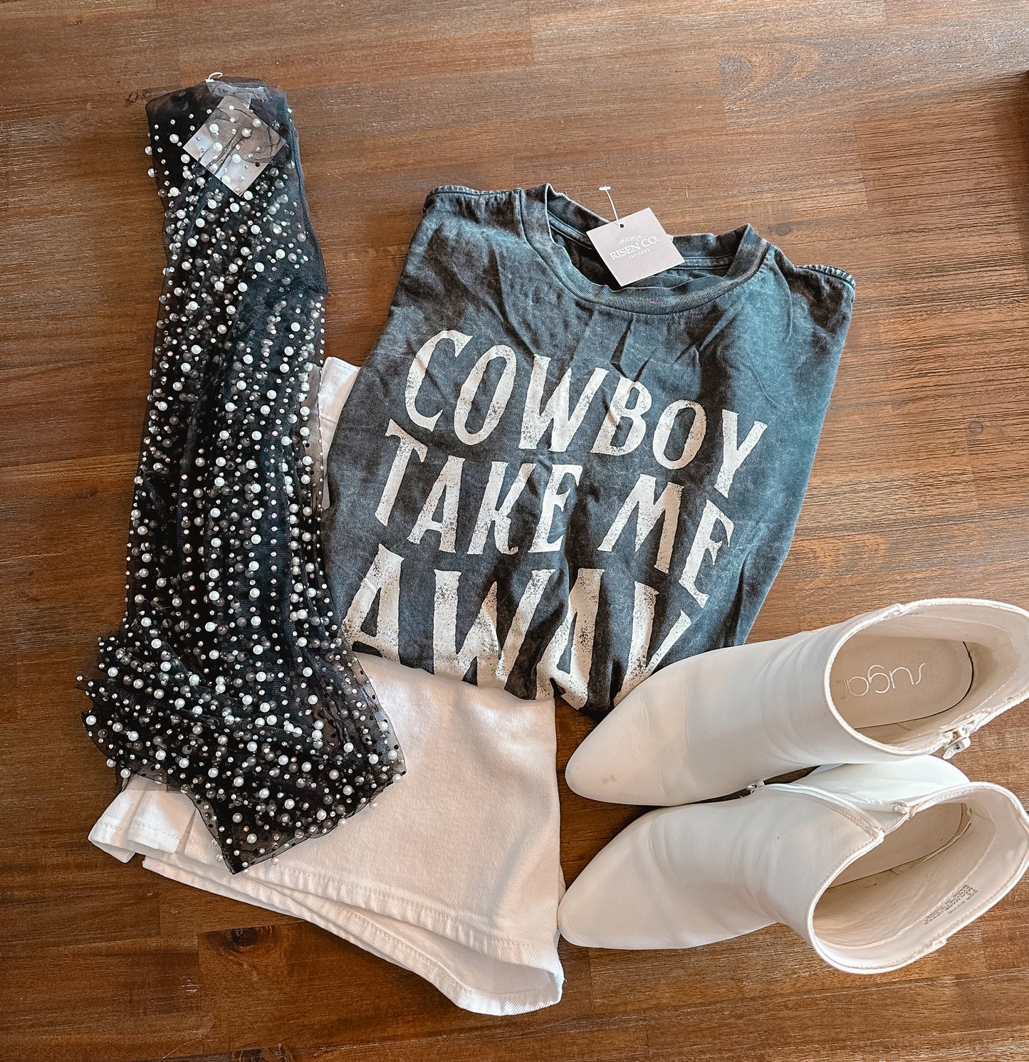 Cowboy take me away tee