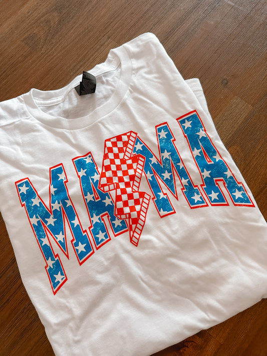 Red White & Blue MaMa tee